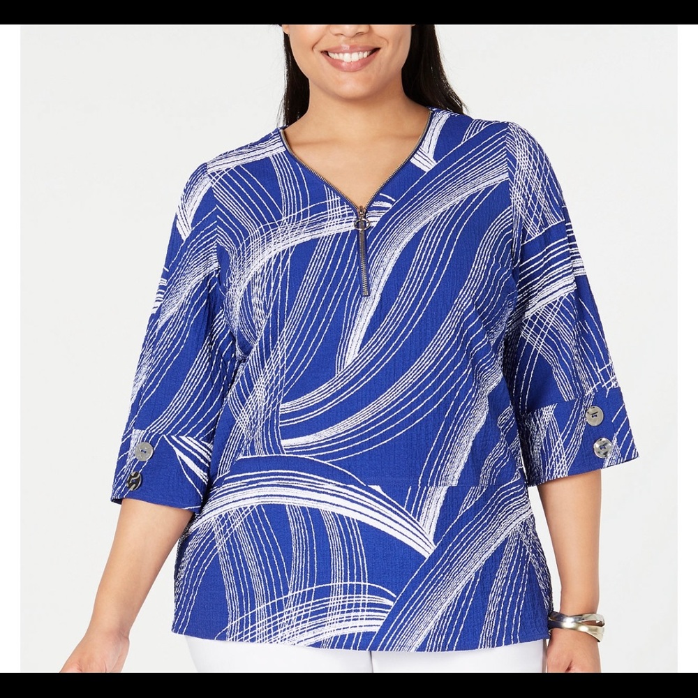 JM Collection Plus Size Women’s Blouse 3XL NWT